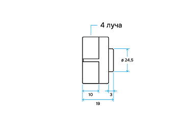Керн-насадка для фиксации крестовин 22x4
