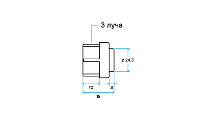 Керн-насадка для фиксации крестовин 28x3